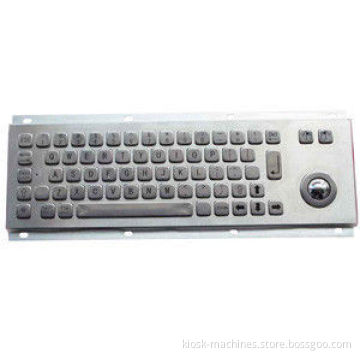 Ip65 Kiosk Metal Keyboard With Trackball 330.0*100.0mm For Self-service Machine